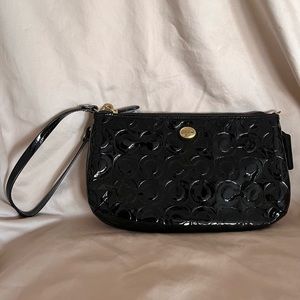 Coach Signature Patent Leather Clutch NWT